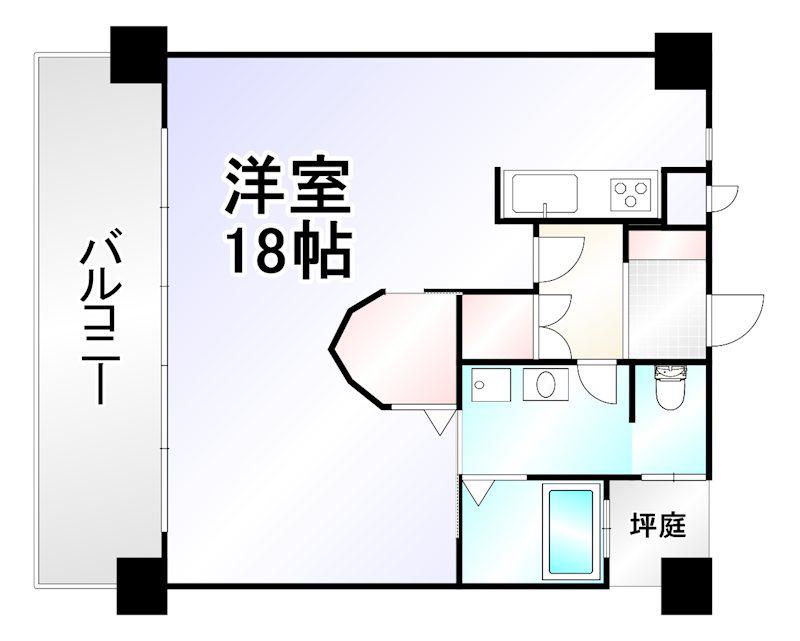サンシャイン妙見表参道(ワンルーム/6階)の間取り写真