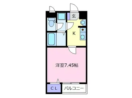 FSTYLE天美南(1K/1階)の間取り写真