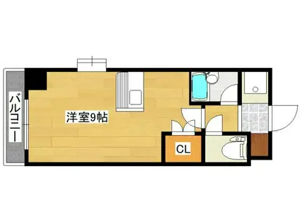 リファレンス北方III(ワンルーム/9階)の間取り写真