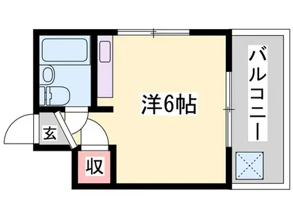 ジョイス英賀保(ワンルーム/1階)の間取り写真