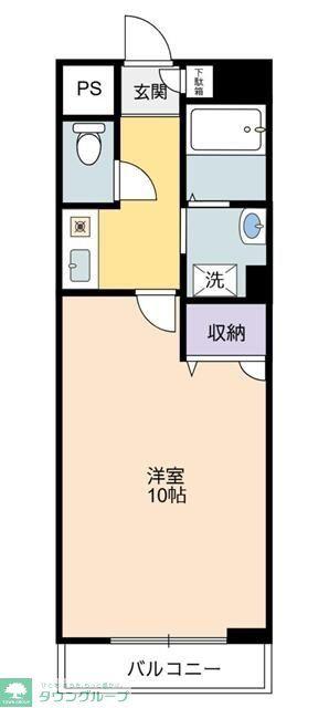 イーストコムーネN(1K/4階)の間取り写真