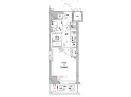 ARTESSIMO FRAN(1K/2階)の間取り写真