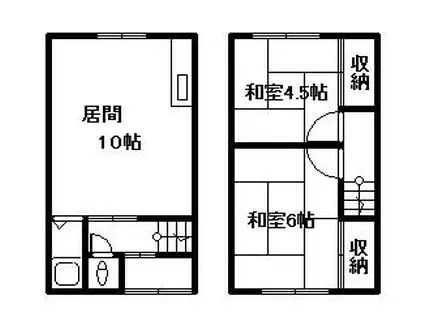 坂下アパート(2LDK/1階)の間取り写真