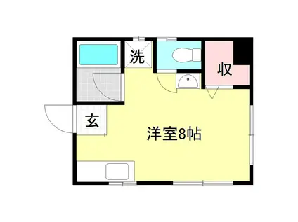 北村ビル(ワンルーム/1階)の間取り写真