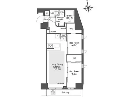 コンフォリア・リヴ西葛西(2LDK/6階)の間取り写真