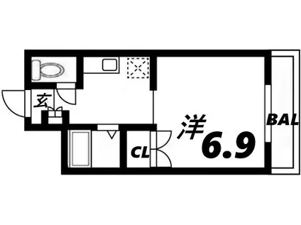 ルナ・ピエーナ 4(1K/3階)の間取り写真