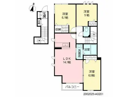 BELLE PUR(3LDK/1階)の間取り写真