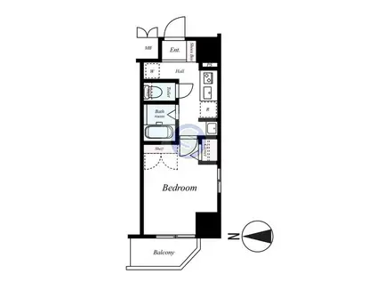 ラナップスクエア大阪城西(1K/13階)の間取り写真