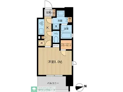 エルシア五反田(1K/3階)の間取り写真