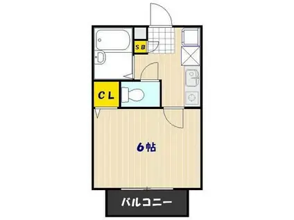 アイランドコンフォーツ(1K/2階)の間取り写真