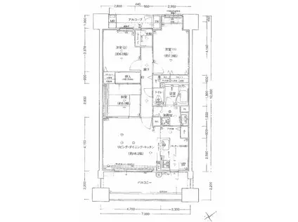 リブコートオリジン(3LDK/18階)の間取り写真