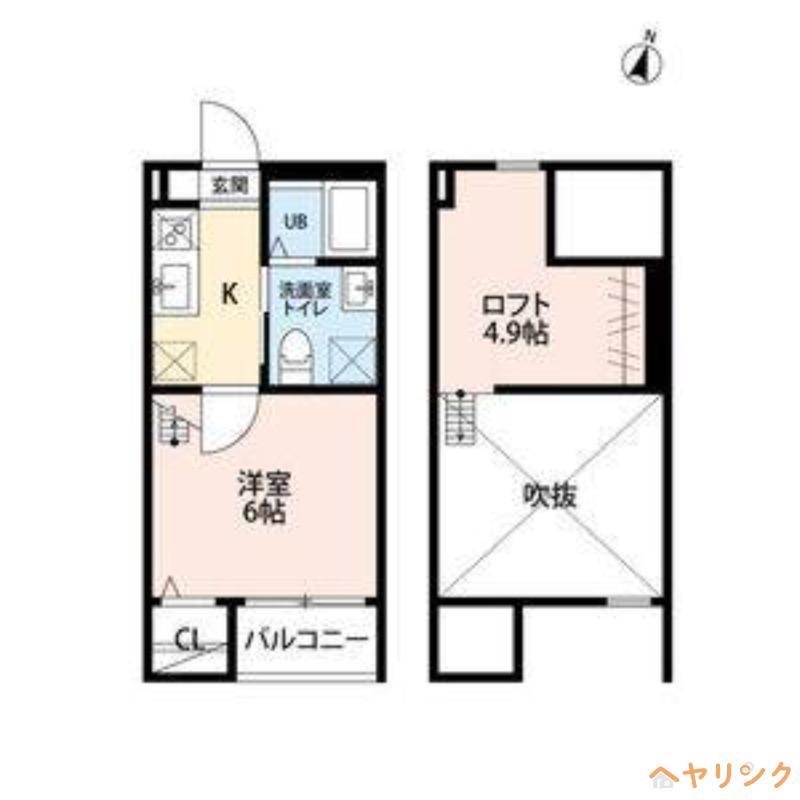 CLOVER(1K/1階)の間取り写真