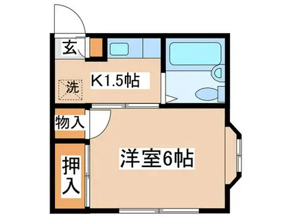 メゾンドポアゾン(1K/2階)の間取り写真