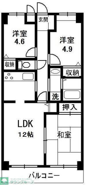 エルメゾン(3LDK/1階)の間取り写真