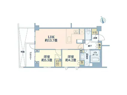 オープンレジデンシア上原(2LDK/3階)の間取り写真