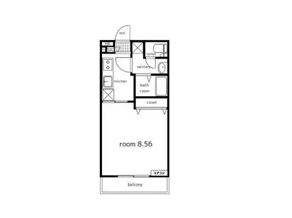 サンヴィレッジ28(1K/2階)の間取り写真