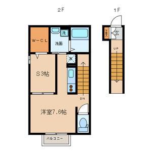 MAISON DE MARTHA(ワンルーム/2階)の間取り写真