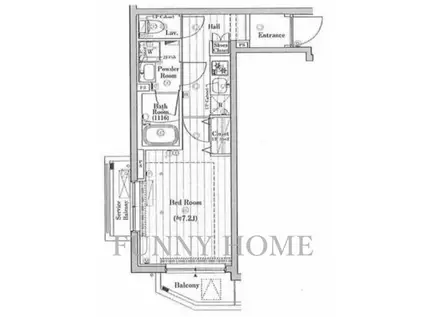 プレール・ドゥーク三宿(1K/3階)の間取り写真