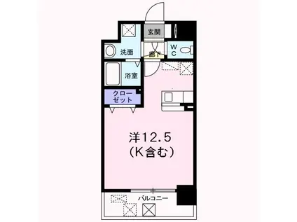 クラウン パレス(1K/5階)の間取り写真