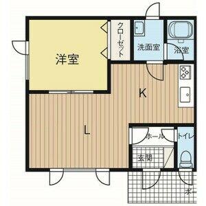 メゾンパルフェイム(1LDK/2階)の間取り写真