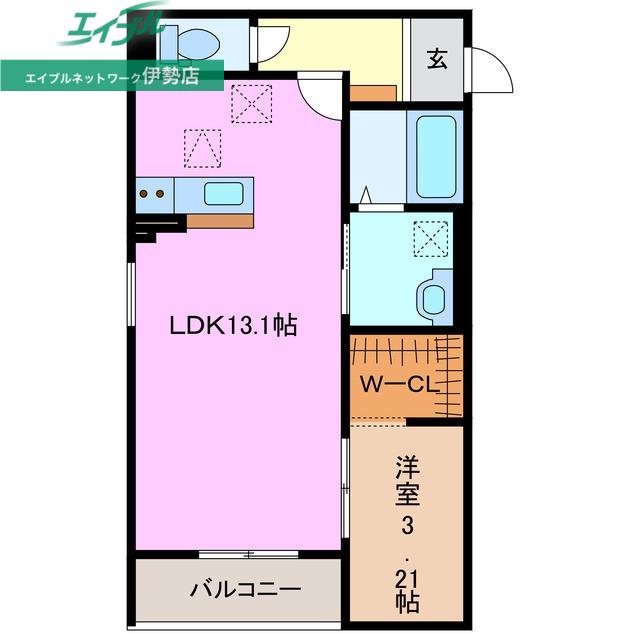 AKATSUKI RESIDENCE(1LDK/1階)の間取り写真
