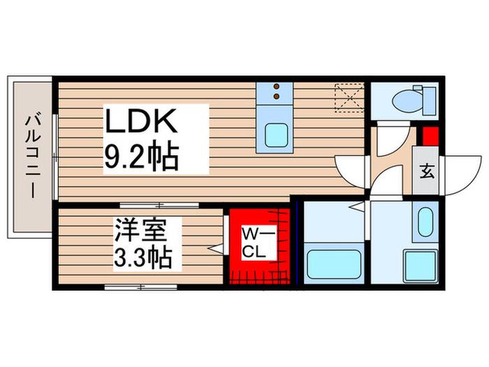 BESTSTAGE富士見市鶴馬計画(1LDK/1階)の間取り写真