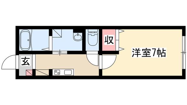 ブランメゾン吹上(1K/1階)の間取り写真