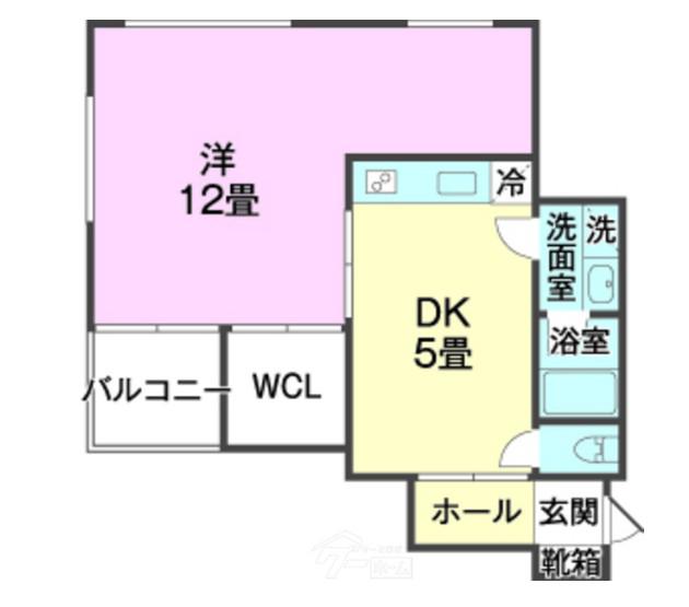 プティコルネ(1DK/3階)の間取り写真