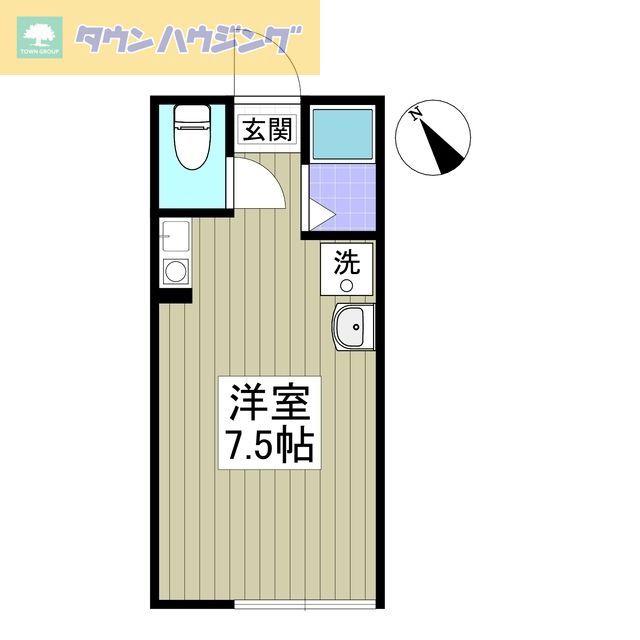 ケンジントン ミューズ(ワンルーム/1階)の間取り写真