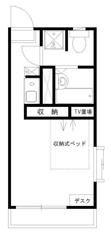 ケプラー(ワンルーム/1階)の間取り写真