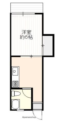 淀川マンション(1K/4階)の間取り写真