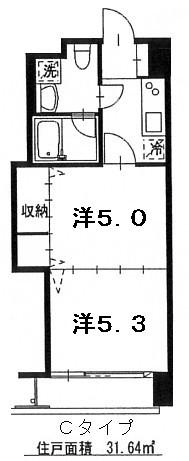 定禅寺HILL(1K/12階)の間取り写真