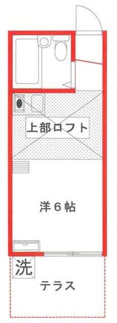 ドミシール江古田(ワンルーム/1階)の間取り写真