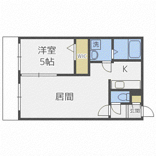 GIULIETTA(1LDK/3階)の間取り写真