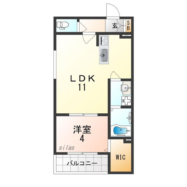 イル・フィオーレ一津屋(1LDK/2階)の間取り写真
