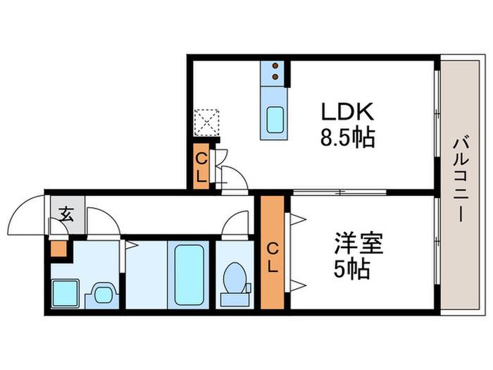 ARCA嵯峨嵐山(1LDK/2階)の間取り写真