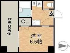VIVIAN尾頭橋(1K/8階)の間取り写真