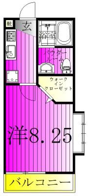 VIVIENDA我孫子II(1K/1階)の間取り写真