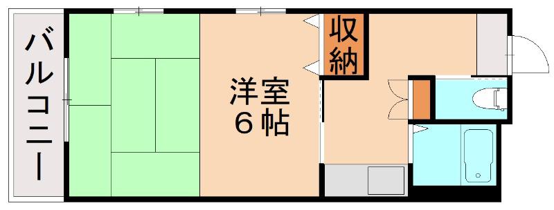 パークサイド黒川(1K/3階)の間取り写真