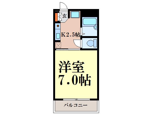 サンコーポ八幡(1K/3階)の間取り写真
