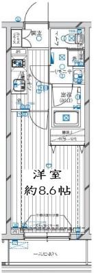 レガリス新宿落合(1K/2階)の間取り写真