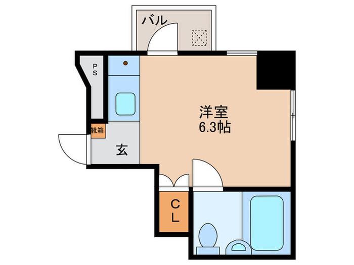 ユニーブル新大阪(ワンルーム/8階)の間取り写真