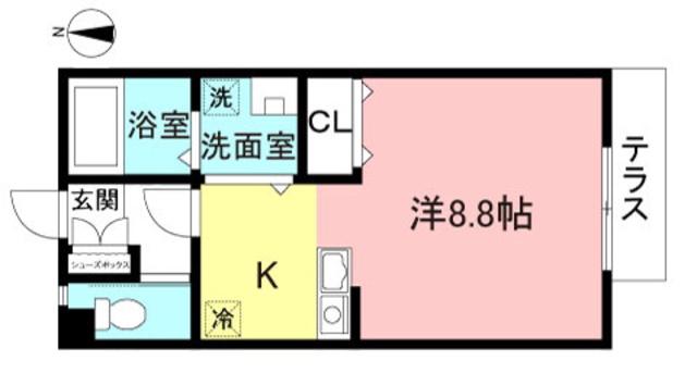 VILLAアイエム(ワンルーム/1階)の間取り写真
