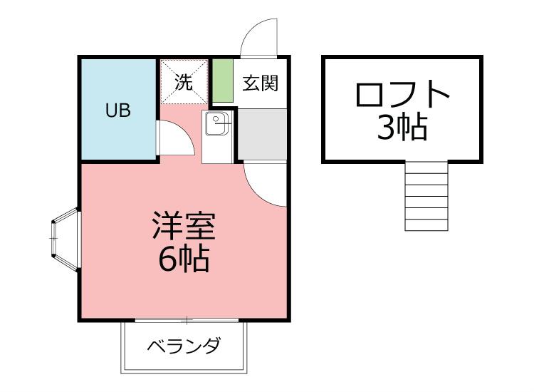 サウザンド59(ワンルーム/2階)の間取り写真