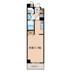 アレグレット掃部宿(ワンルーム/3階)の間取り写真