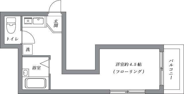 MELDIA江北(ワンルーム/2階)の間取り写真