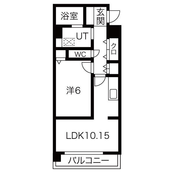 オレンジスクエア(1LDK/3階)の間取り写真