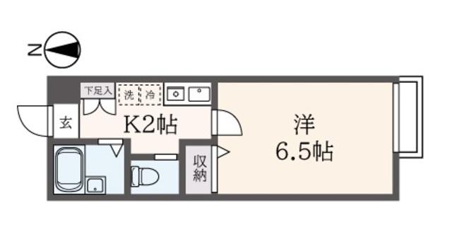 エテルナ久我山(1K/1階)の間取り写真