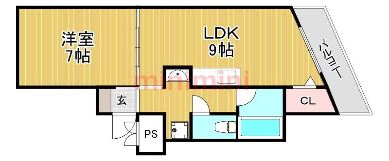サミーメゾン(1LDK/1階)の間取り写真