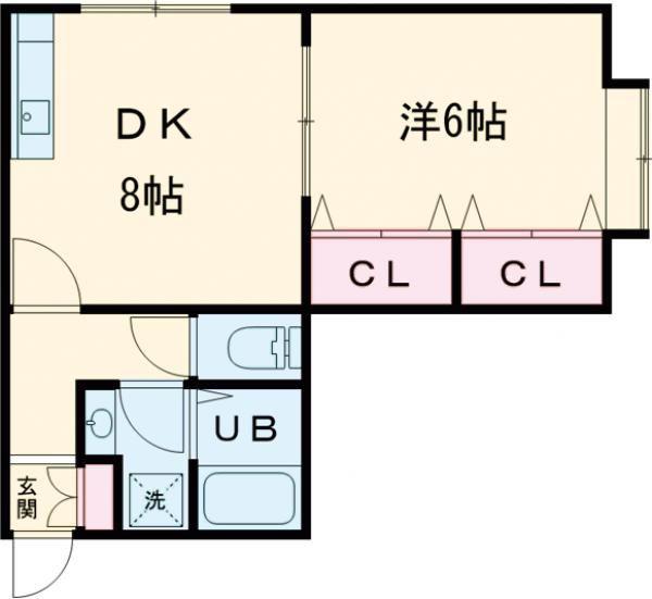 アレスコ(1DK/2階)の間取り写真
